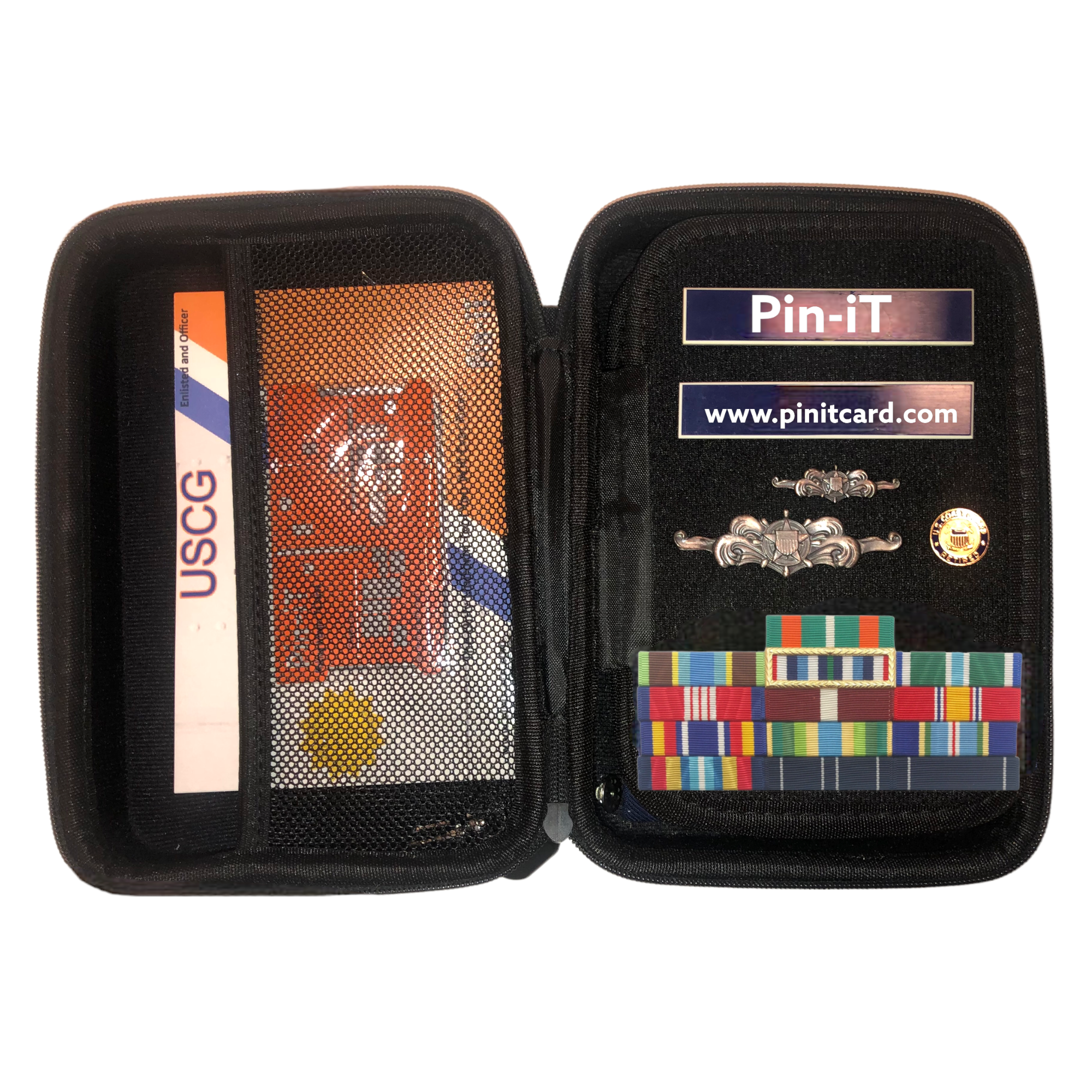 Military awards and ribbons travel case