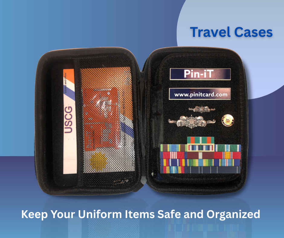 Awards and ribbons travel case, shoe case, and hat case by Pin-iT Military Uniform Tools